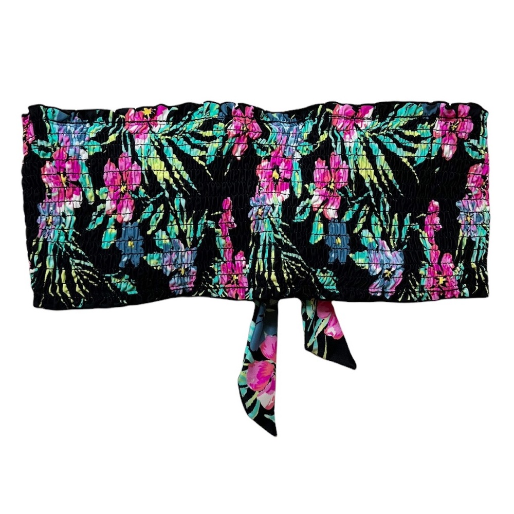 EUC Arizona Jeans Co. Ruched bandeau bikini top